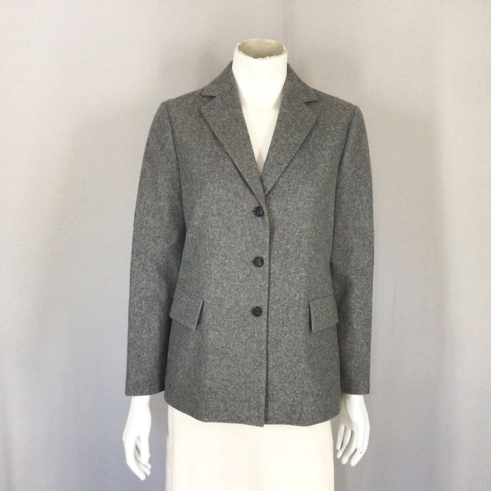 Rochas wool flannel jacket grey